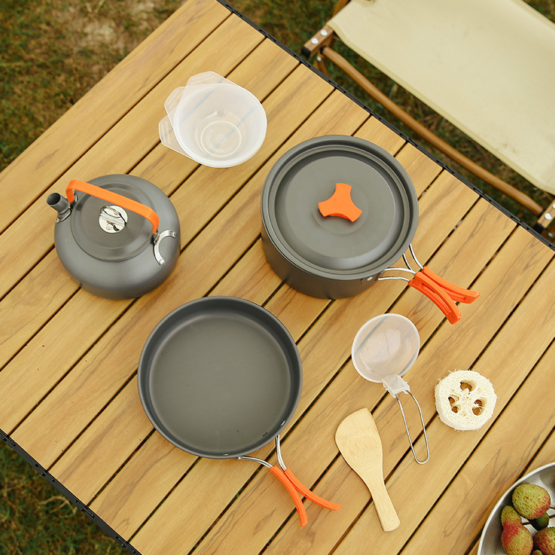 Set da cucina portatile da campeggio Teiera Bollitore per caffè Pentola Pentole DS-308