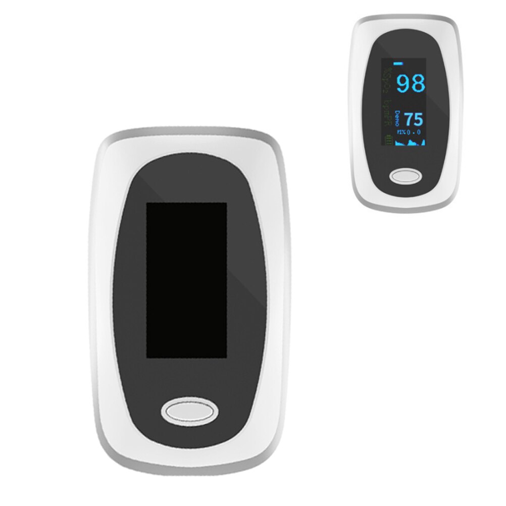 Oxímetro con Clip para dedo, Monitor de oxígeno en sangre, pulsómetro, oxímetro de oxígeno, pulsómetro, SpO2 oximetría sin batería (gris)