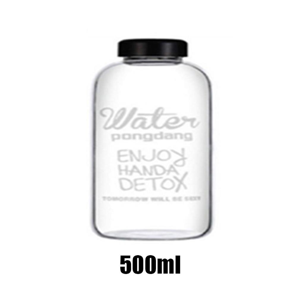 Gennemsigtig flaske sport flaske vand kop rejse cykling cykel tilbehør frugt bærbar juice: 500ml