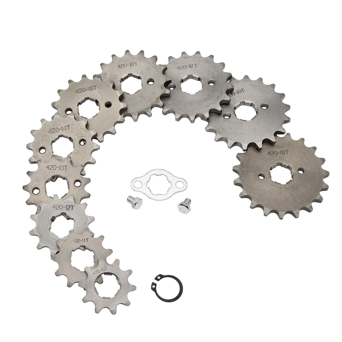 420H Chain 420 17mm 10 -19 Teeth Front Engine Sprockets For Taotao Kayo BSE Xmotos Apollo SSR Monkey Dax 110 125cc Dirt Pit Bike