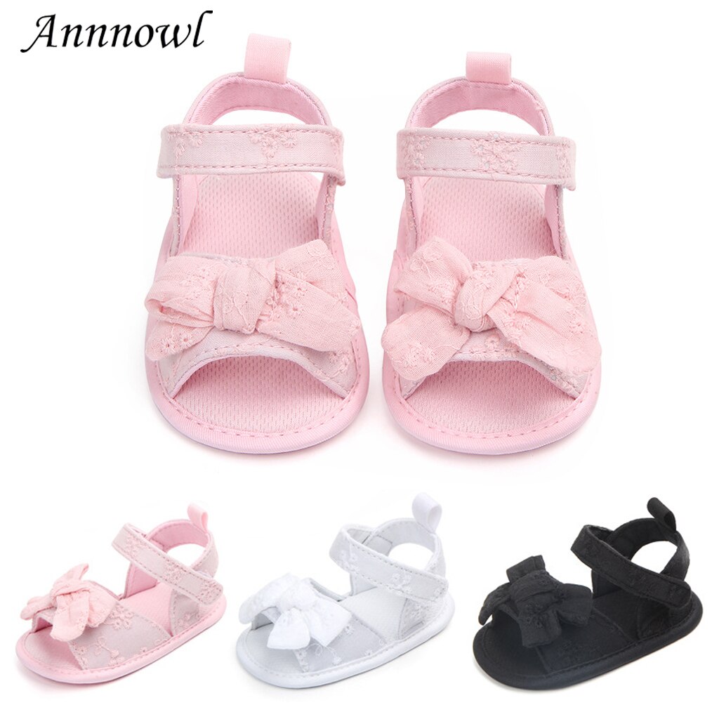 Pasgeboren Baby Meisje Sandalet Bows Peuter Zomer Roze Schoenen Open Teen Sandalen Baby Slippers Prinses Flats Douche