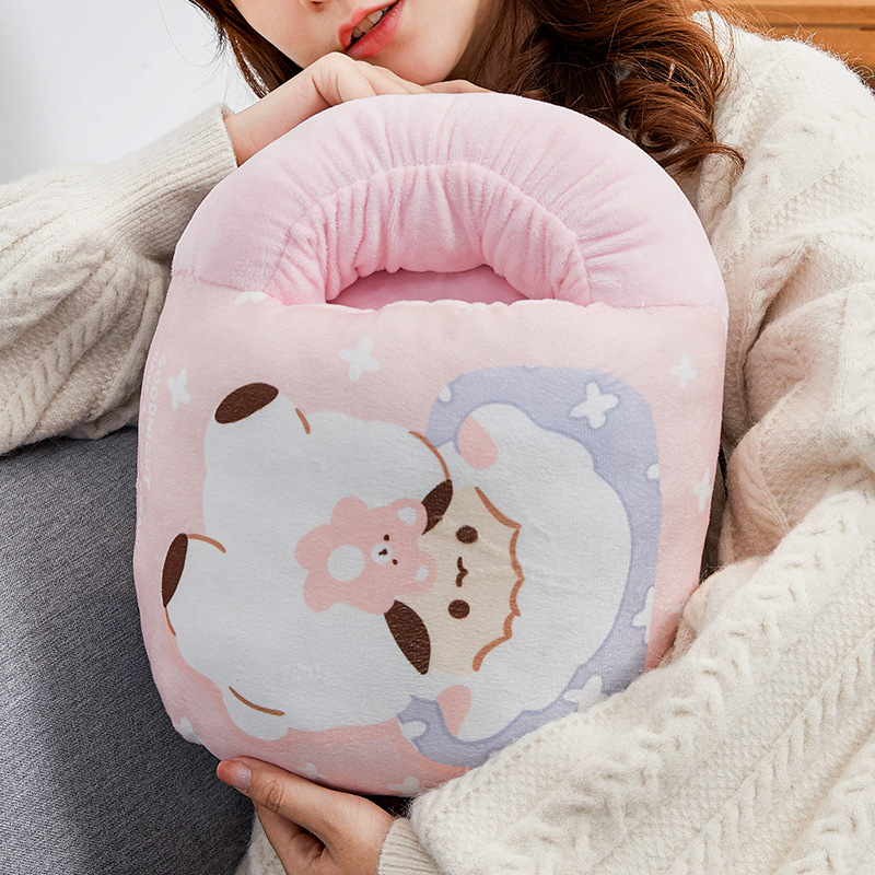 Usb Voet Warmer Koorts Winter Foot Warmer Artefact Thuis Pure Kleur Imitatie Konijnenbont Wasbare Elektrische Verwarming Schoenen: 12