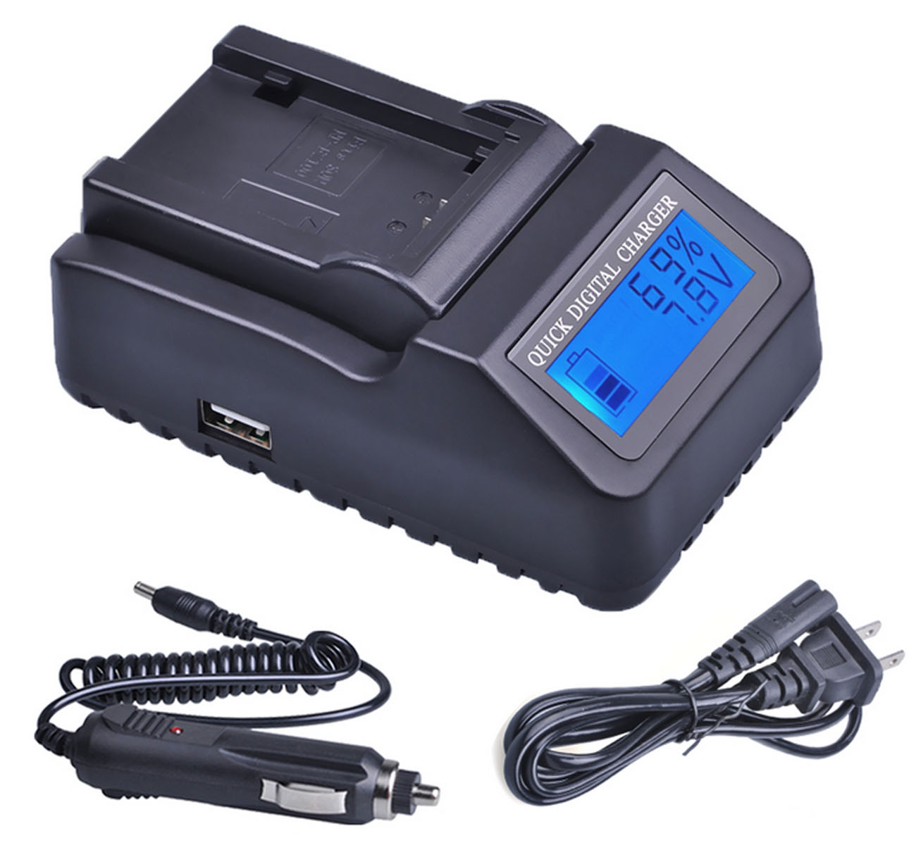 Batterij Lader Voor Sony HDR-PJ800E, HDR-PJ810E, HDR-PJ820E, HDR-PJ600VE, HDR-PJ610E, HDR-PJ620E, HDR-PJ630E Handycam Camcorder: 1x LCD Quick Charger