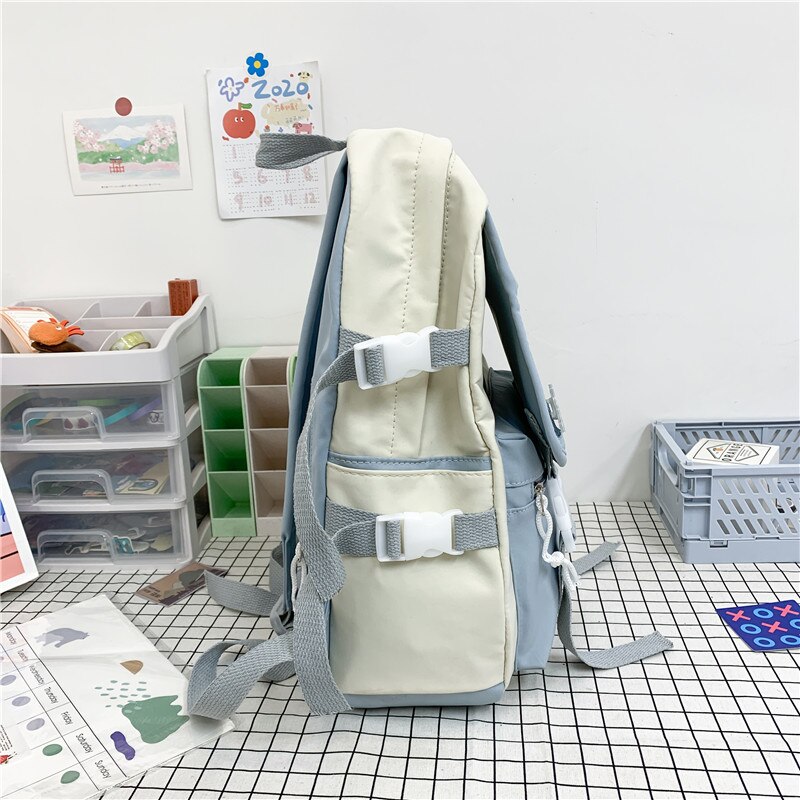 Estuaqueen Kawaii Nylon Vrouwen Rugzak Mode Waterdichte Rugzak Voor Tienermeisjes Schooltas Leuke Student Boekentas Reizen Mochila