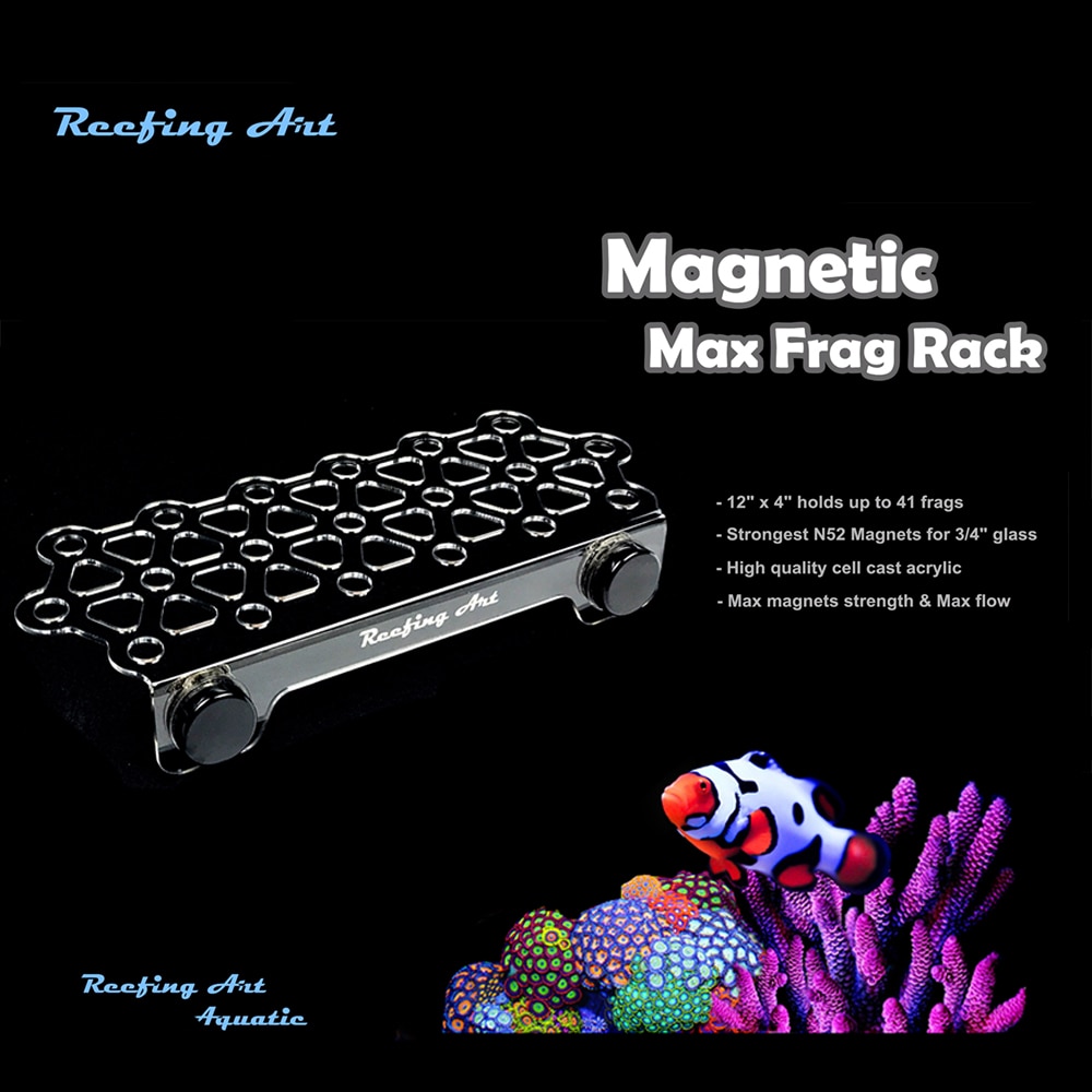 DW Aquarium REEFING ART Super Clear Acrylic Magnetic Coral Frag Plugs Rack Holder Fish Tank For 6 - 20MM Glass Thickness