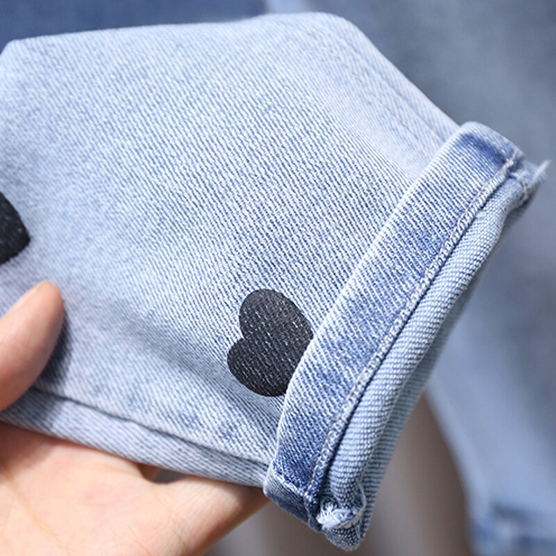 1 2 3 4 5 6 anni vestiti per bambini per bambina amore pantaloni in denim per bambini primaverili abbigliamento per bambini per bambini pantaloni per jeans con elastico per bambini