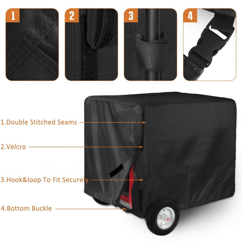 Generator Cover Oxford Cloth Waterprooft Anti-UV Dustproof Protective Shield for Outdoor Garden Patio Windproof Covers