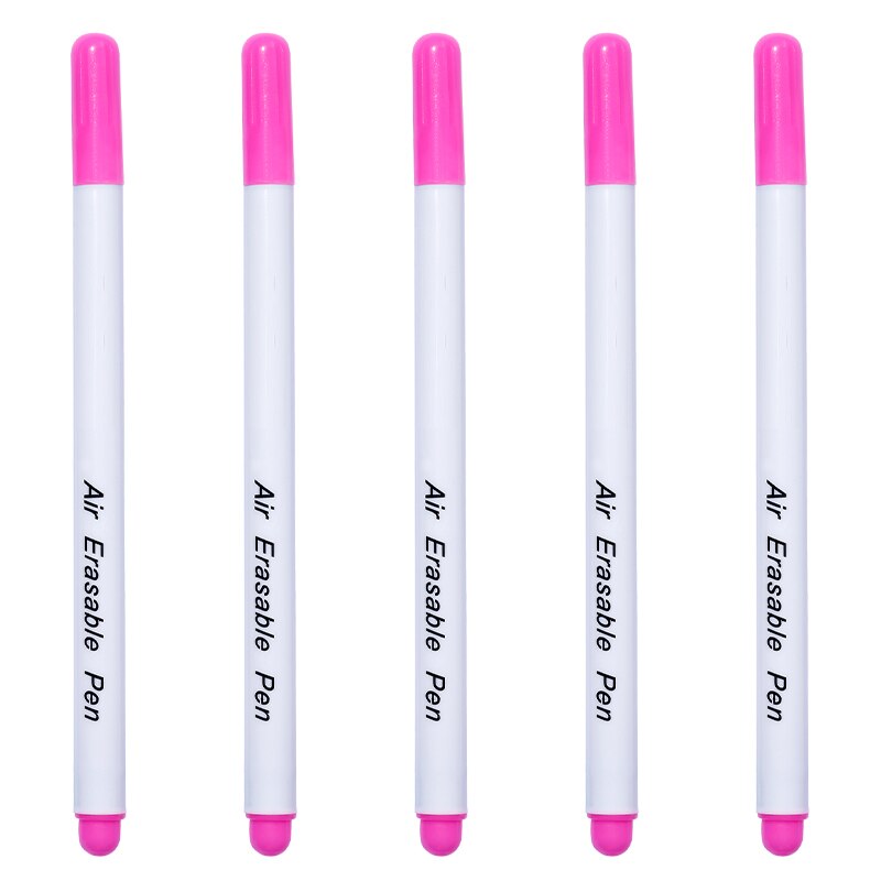 LMDZ Fabric Marker Pen DIY Cross Stitch Water Erasable Pen Water Soluble Dressmaking Tailor's Pen for Quilting Sewing Tools: Rose red / 10pcs