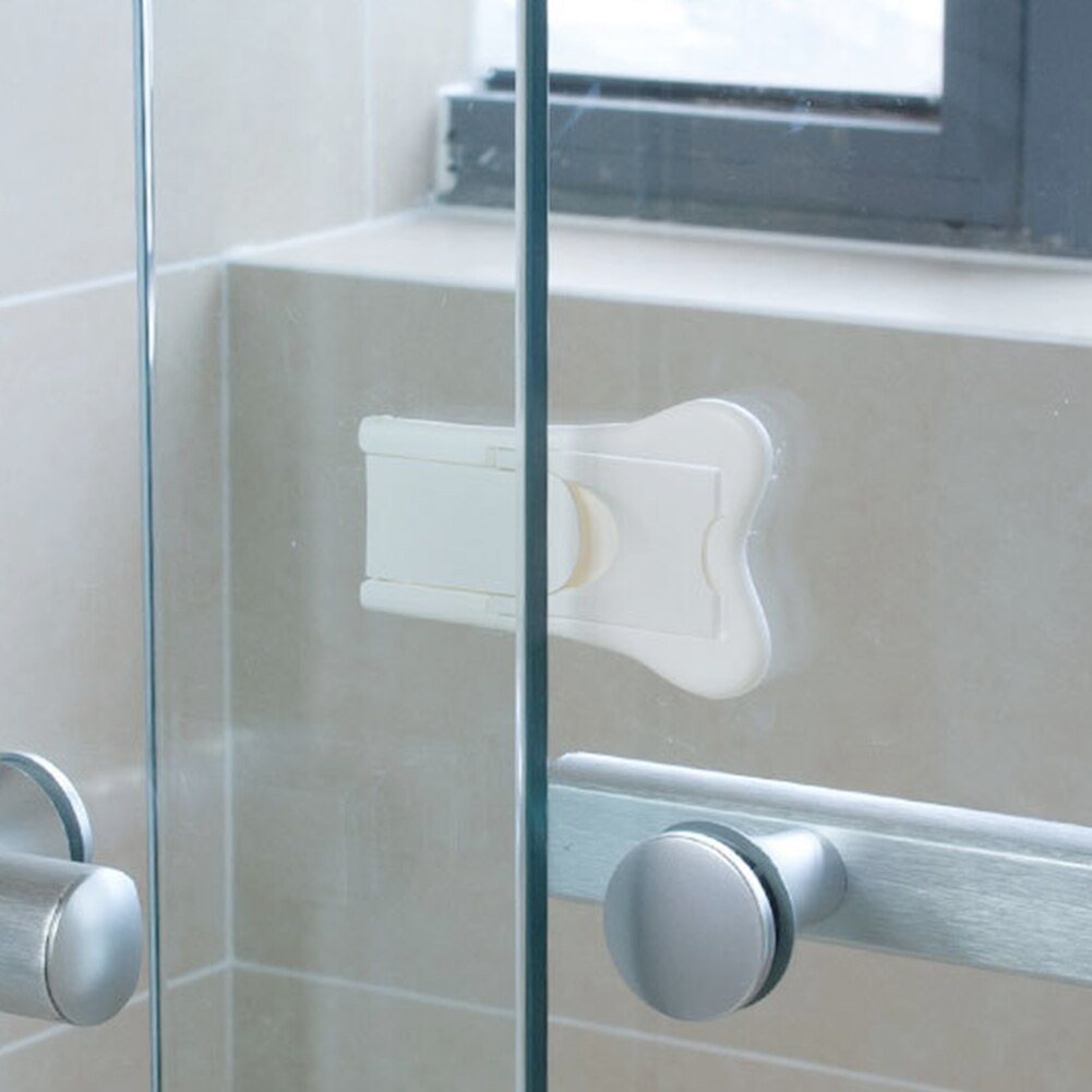 Kids Stopper Child Safety Household Window ABS Baby Protection Home Sliding Door Lock Strong Adhesive Wardrobe No Screws Closet