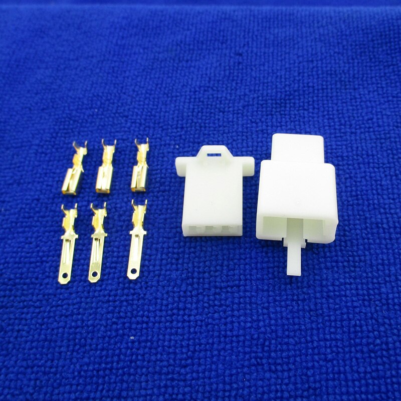 XLJOY 3 Pins Electrical Wire Connector Terminal Harness Plug Socket For Pit Dirt Pocket Mini Bike Go Kart ATV Scooter Motorcycle