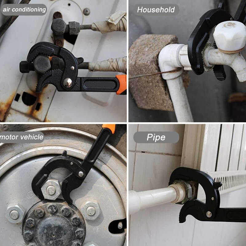 Adjustable Wrench Quick Multi-Function Self-Adjusting Spanner Power Grip Pipe Wrench 1.2inch-2.4inch/30mm-60mm