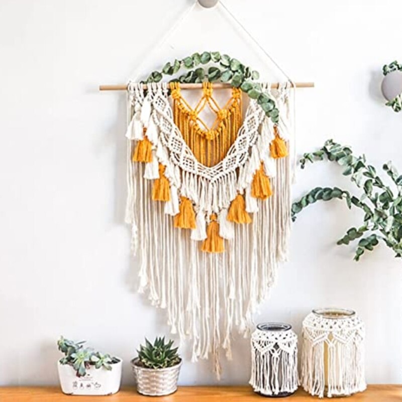 3mm 109Yard Macrame Cord DIY Natural Cotton Rope Yarn String for Making Macrame Wall Hanging Plant Hanger Dream Catcher