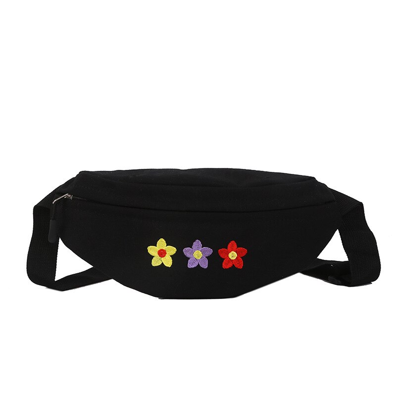 Delle nuove Donne di Modo Marsupi Unisex Casual Multifunzionale della Tela di Canapa Fanny Pack Multi Sacchetto Della Cinghia Del Sacchetto Della vita Degli Uomini del Pacchetto di Stampa Petto borsa: Black