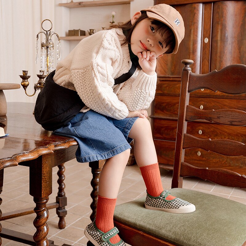 5 Paren/partij Kids Sokken Lente &amp; Herfst Zachte Katoen Effen Kleur Sokken Voor Jongens En Meisjes 1-12 Jaar studenten Sokken Kinderen Sokken