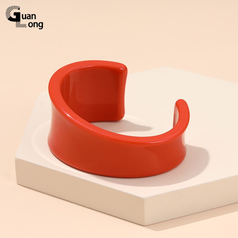 Guanlong acrílico aberto bangles feminino indiano jóias festa bangle com designer encantos círculo pulseiras pulseira atacado elegante