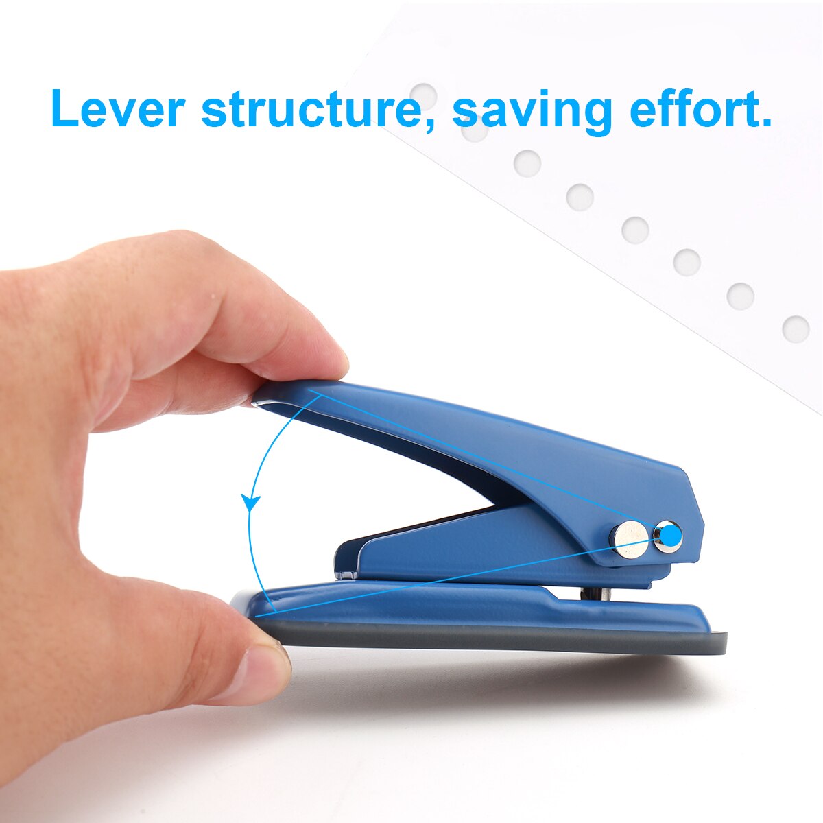 Kw-Trio Mini Metalen Enkele Perforator 1-Gat Papier Puncher 20 Vel Capaciteit 6Mm Gaten Verminderde inspanning Met Kladjes Collector