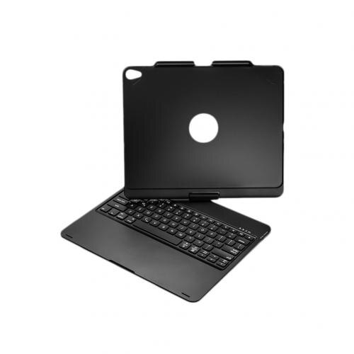 360 dreh Bluetooth Tastatur Hintergrundbeleuchtung Drahtlose Bluetooth Tastatur Für iPad Profi 12,9 Tablette Laptop Bluetooth-fähigen Geräzehn: schwarz