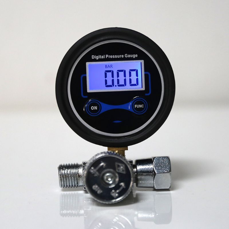 Digital 1/4" 200PSI Air Pressure Regulator Gauge Control Valve for Spray Gun