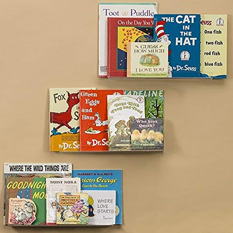 Acrylic Racks Modern Wall Stand Display Toy Storage Rack Floating Wall Books Storage Racks Books Racks Decoration For Home