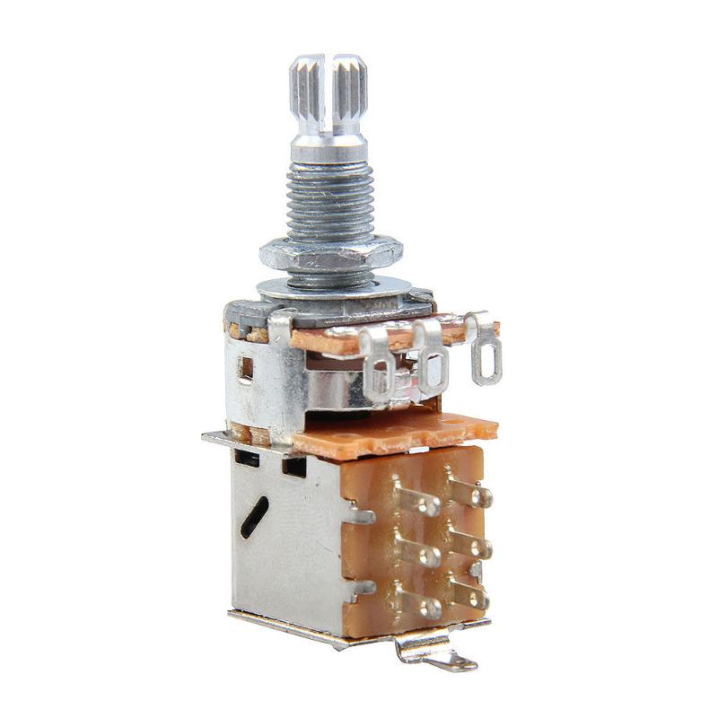 A500K B500K A250K B250K Push Pull Guitar Control Pot Volume Potentiometer Guitar Parts &amp; Accessories Guitar Switch Knob: B500K