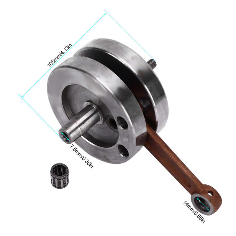 Crankshaft Crank Pin Bearing Set Crankshaft Assembly Steel Alloy for 80cc 2 Stroke Engine Motorized Bicycle Bike