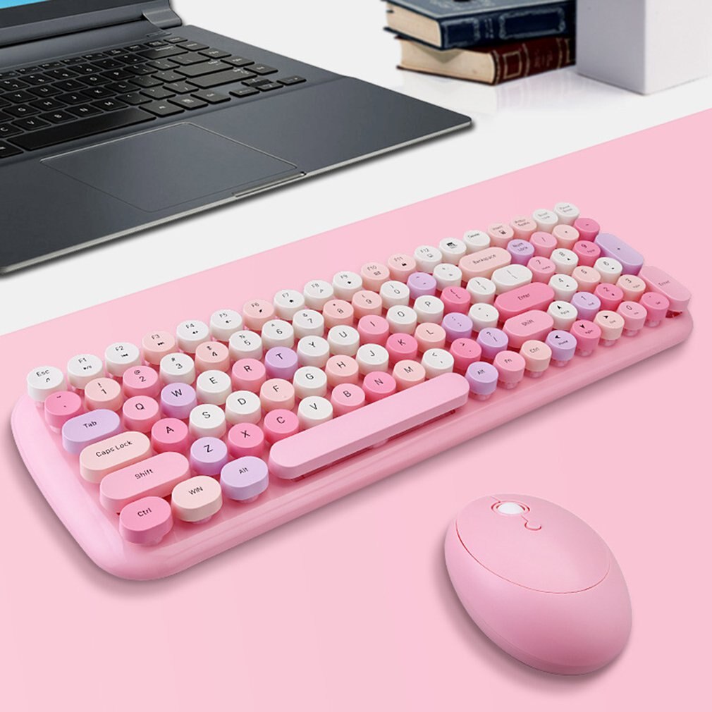 MOFii Wireless Keyboard And Mouse Ergonomic Notebook Home Office Use USB Keyboard Optical Mouse Mixed Color Version