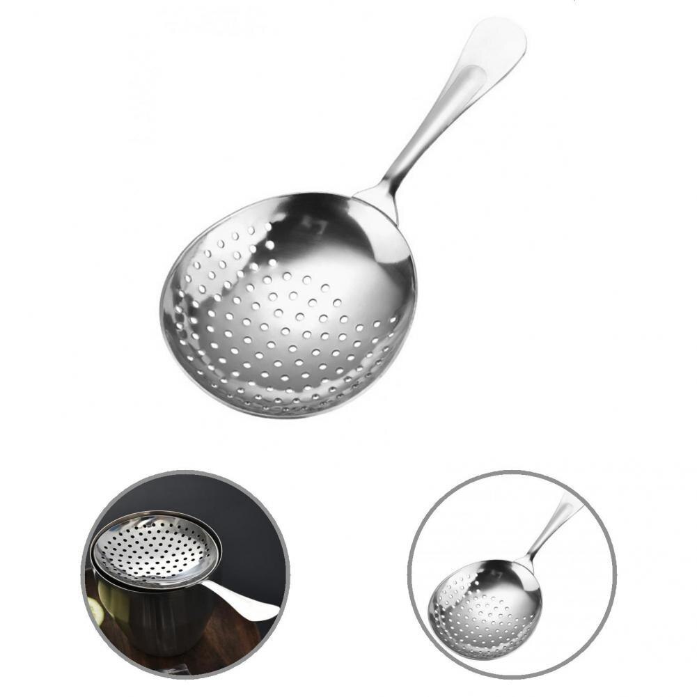 Cucchiaio da Cocktail in acciaio inossidabile con filtro Julep cucchiaio da Cocktail multifunzionale antiscivolo semplice e sicuro facile da usare