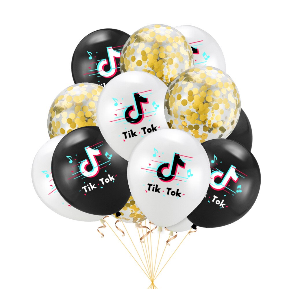 10Pcs 12Inch Notities Latex Ballonnen Kleine Video Symbool Ballen Verjaardagsfeestje Decor Populaire Muziek App Helium ballon