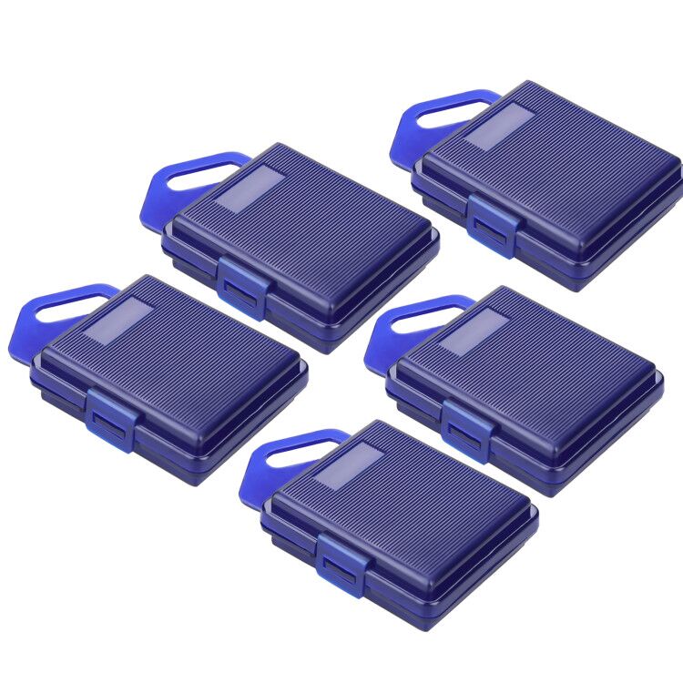 Battery Protective Storage Box Case for Go Pro Hero 9 8 7 6 5 4 3 2 Xiaomi Yi MiJia 4k Eken H9 NP BX1 Camera Accessories: 5 blue boxes