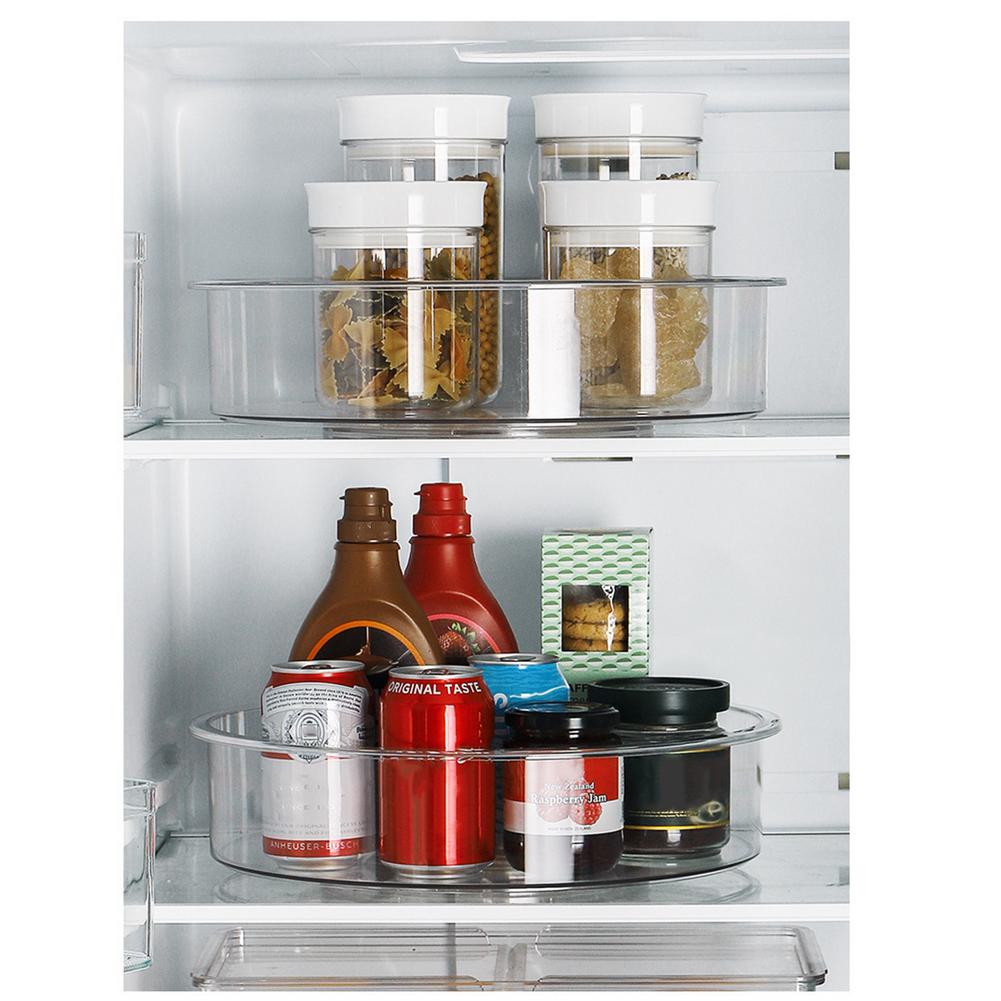 360 Rotating Storage Container Turntable Kitchen Spice Bottle Organizer Turntable Storage Bin Skin Care Product Storage Box