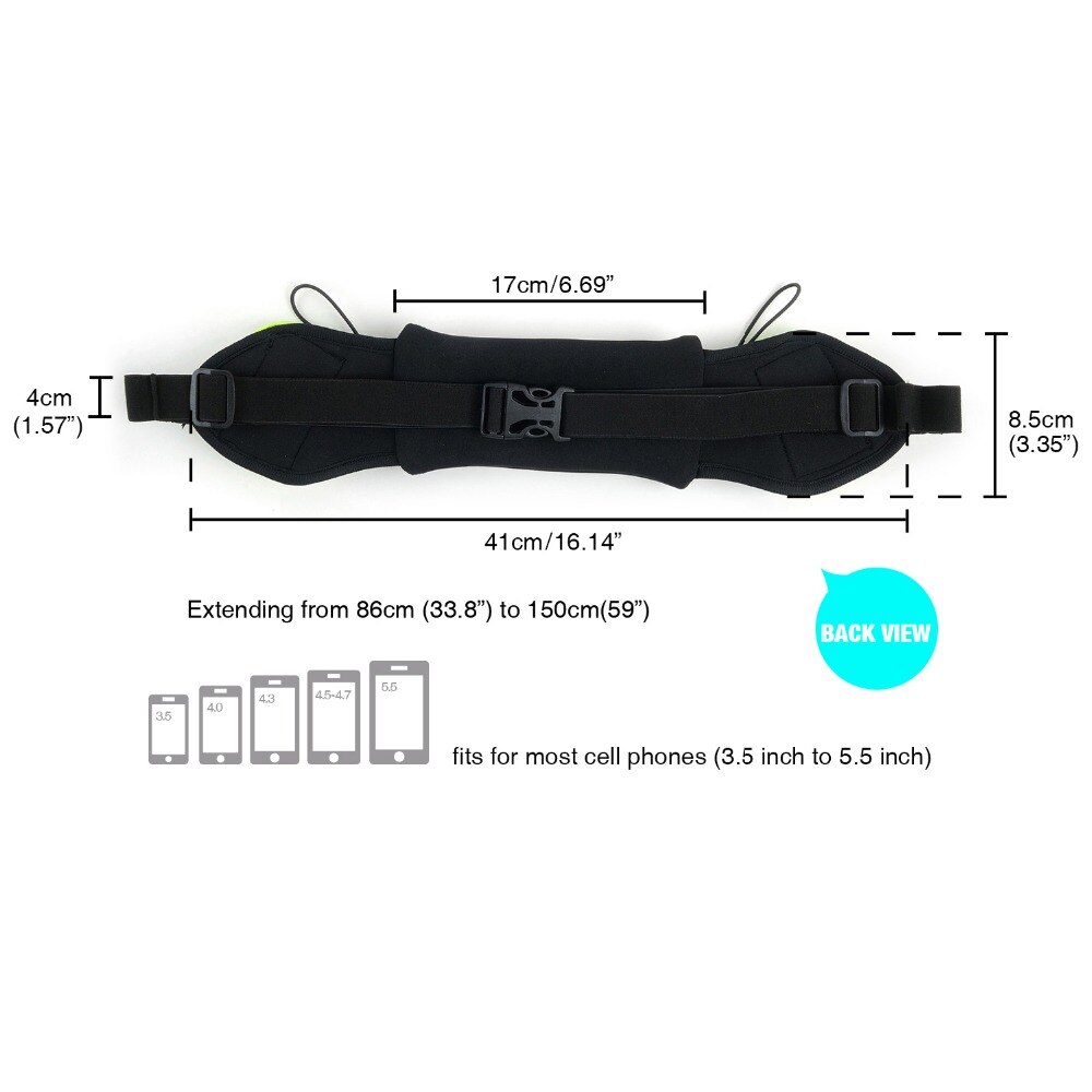 WINMAX Running Riemen Oefening Klimmen Camping Fietsen Runner Tas taille Packs met 2 Gratis Flessen Water voor Mannen & vrouwen