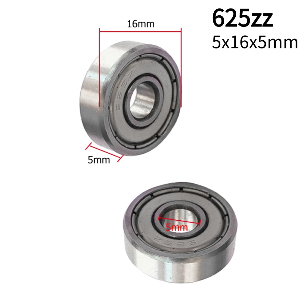 10 pz/lotto cuscinetto a sfere 625zz 5x16x5mm cuscinetti in acciaio al carbonio 626zz 623zz 607zz 688zz 685zz 687zz 608zz per scooter skateboard: bianca / 4 Pz
