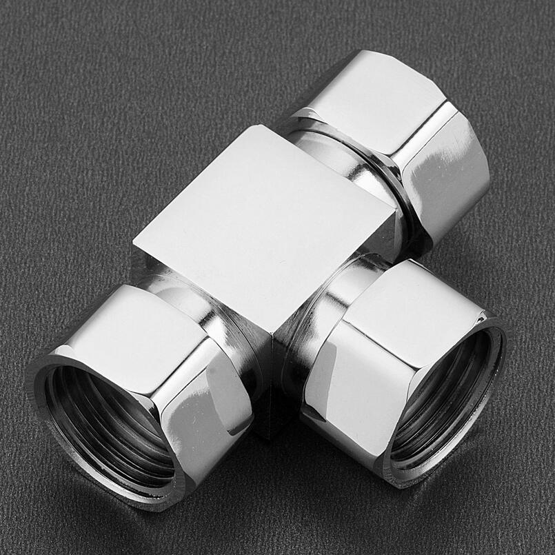 Thickened All-copper Three-way Angle Valve One Into Two Out 4" Internal And External Tooth Interface Water Valve Connector