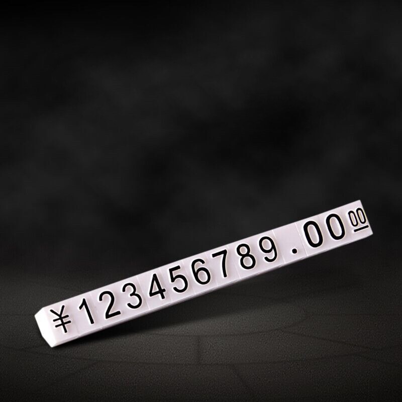 10 Strips 3*5mm Mini Price Cubes Assembly Blocks Combined Number Digits Tag Sign Watch Jewelries Pop Pricing Display Stand Frame