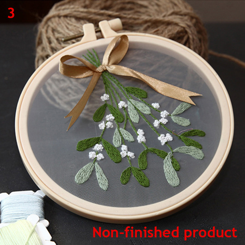 Diy Borduurwerk Bloem Schilderen Beginner Stitch Kit Borduurwerk Kit Diy Materiaal Kits Interessante Handwerk: 3