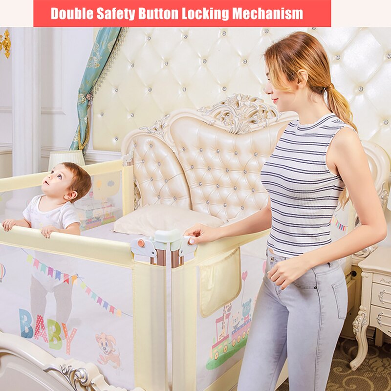 Baby Playpen Safety Bed Rail Kids Bed Fence Vertic... – Vicedeal