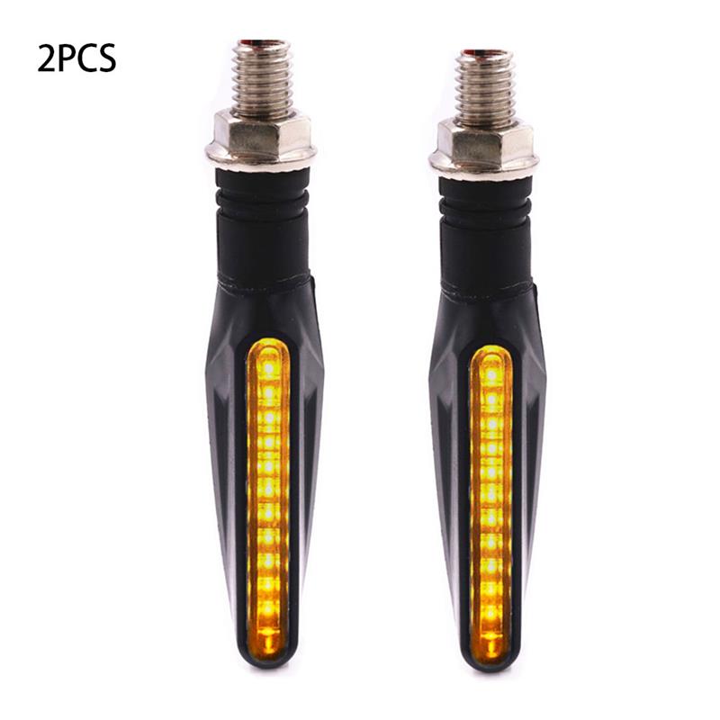 4/2/1Pcs Universal Motorcycle Bike Led Amber Richtingaanwijzer Zwaailichten Indicator Lamp Blinker Motorfiets Verlichting accessoires: A 2Pcs
