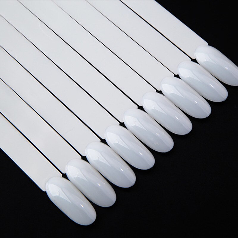 50 Stuks Uv Gel Polish Display Nail Art Tool Oval Nail Palet Kleurenkaart Valse Nail Art Tip Fan Vormige verwijderbare Tonen Plank