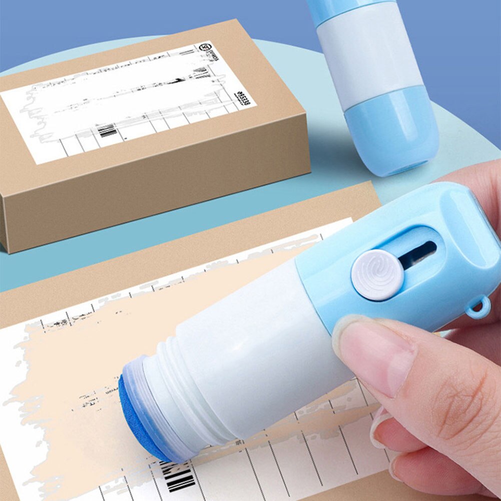 1pc Thermal Paper Correction Fluid with Unboxing Knife Durable Thermal Paper Data Identity Protection Fluid Thermal Paper Eraser