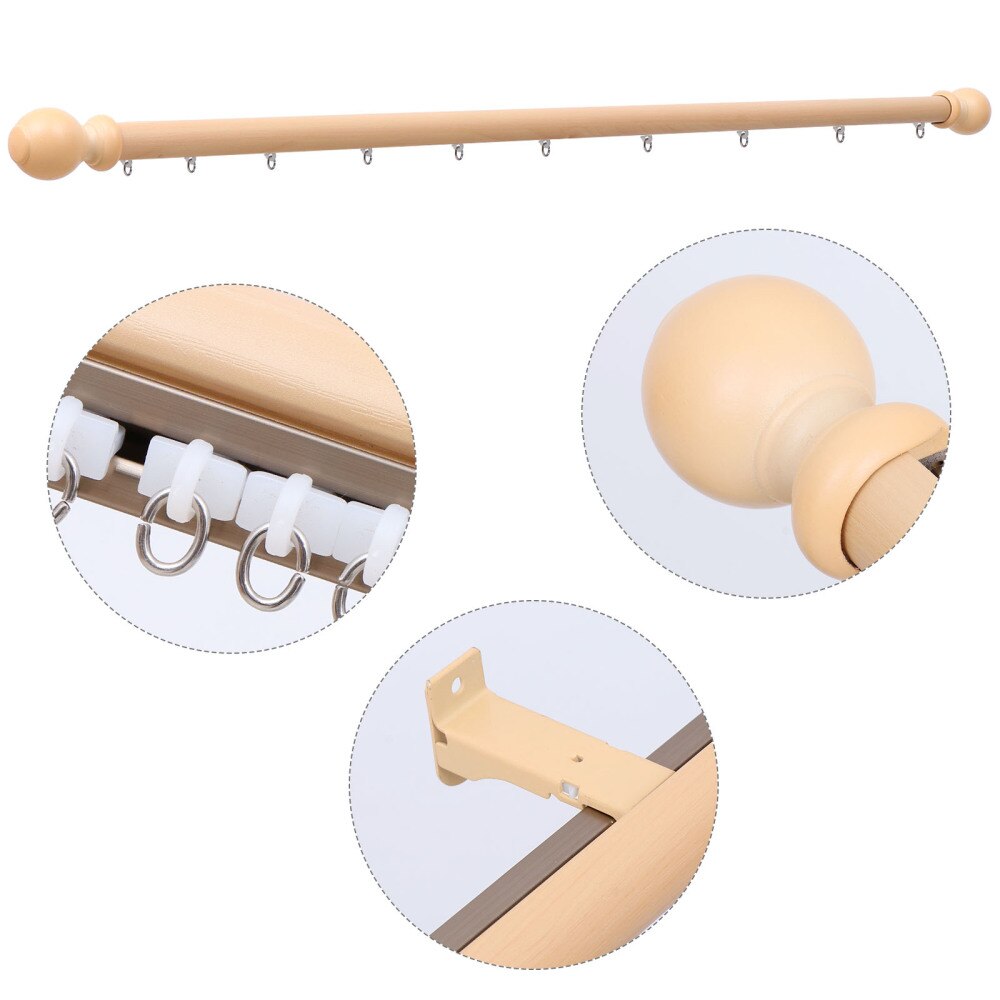 1 Pc Single Curtain Rod Mute Curtain Pole Curtain Pole Curtain Rod Home Curtain Rod for Bedroom Indoor Home Balcony: Yellow