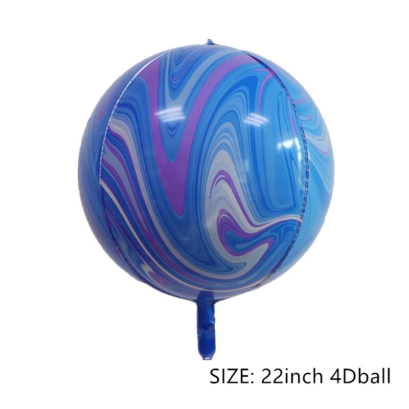 4D Zee Dier Strepen Aarde Space Nebula Kleur Strepen Aluminiumfolie Aluminium Folie Helium Ballon Romantische Partij Decoratie Bal