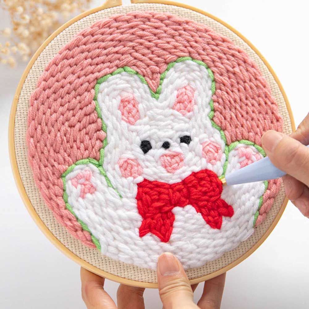 Full Set of Embroidery Starter Kit With Yarn For Beginners Cross Stitch Kit Embroidery Hoop Sewing Accessories Handmade DIY Craf