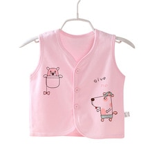 Chien Cartoon bébé gilet 100% coton doux infantile gilet confortable bébé garçons filles vêtements v-cou printemps été bébé filles vêtements