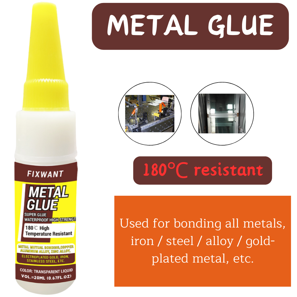 180 ℃ Hoge temperatuurbestendige sterke metaallijm voor wederzijdse hechting van metaal Koper Aluminium Zinklegering Ijzerlijm