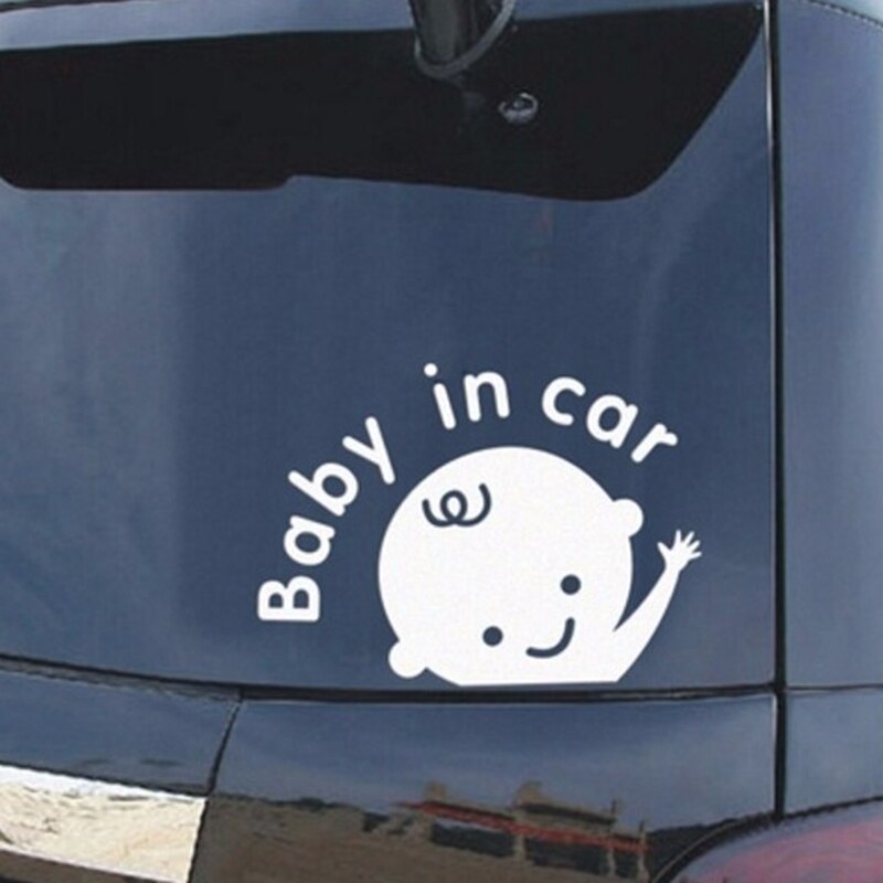 Funny Car Sticker 3D Cartoon Stickers Reflective Baby In Car Warning Safety Sign Car Sticker Baby On Board Sticker