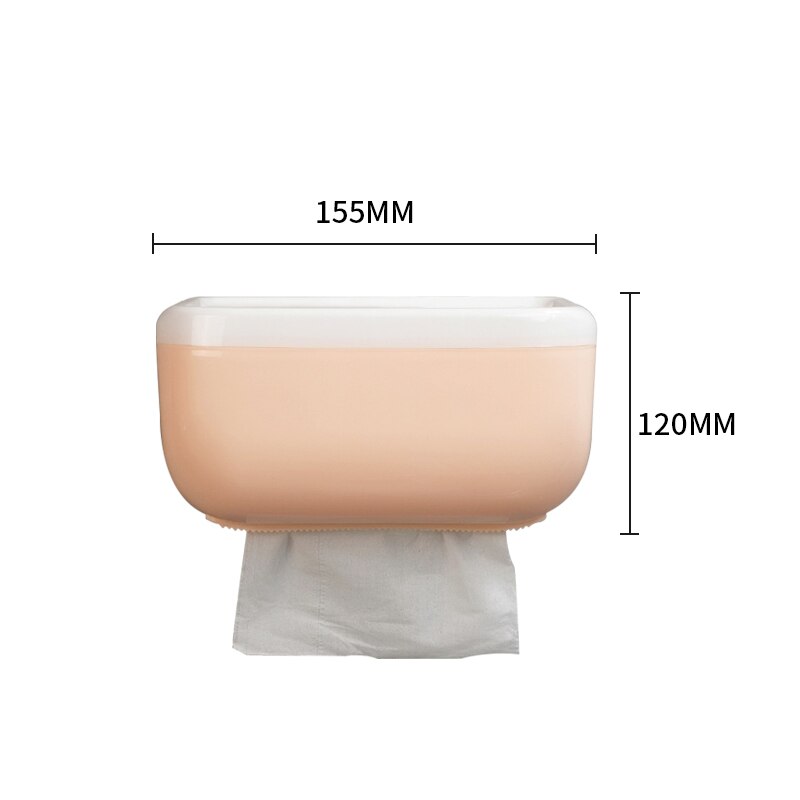 Wall Mount Toilet Paper Holder Shelf Tissue Box Waterproof Toilet Paper Tray Roll Paper Tube Bathroom Storage Box Organizer top: A2