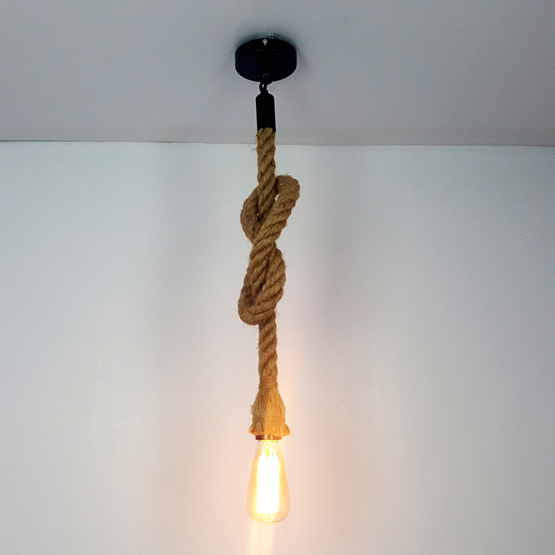 Vintage 1/2/3/4/5m lange hamp reb retro loft enkelthoved dobbelthoveder industrilys hængelampe vedhæng edison lampe