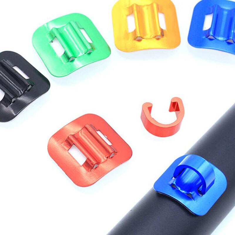 Abrazadera fija de marco de conversión de guía para bicicleta, asiento de tubo de bicicleta, Clip de aluminio, Cable de freno, hebilla en forma de tubo de aceite