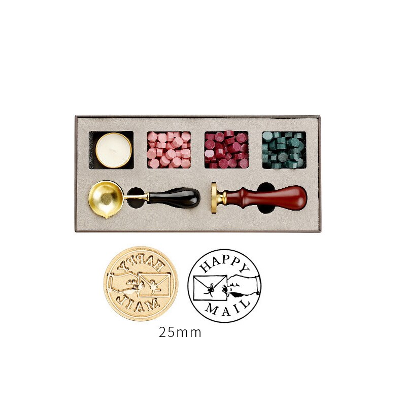 Sealing Wax Stamp Set Wedding Invitation Card Envelope Sealing wax Thank You Letter Wax Dipping Pot Decoration Crafts Making Too: 12