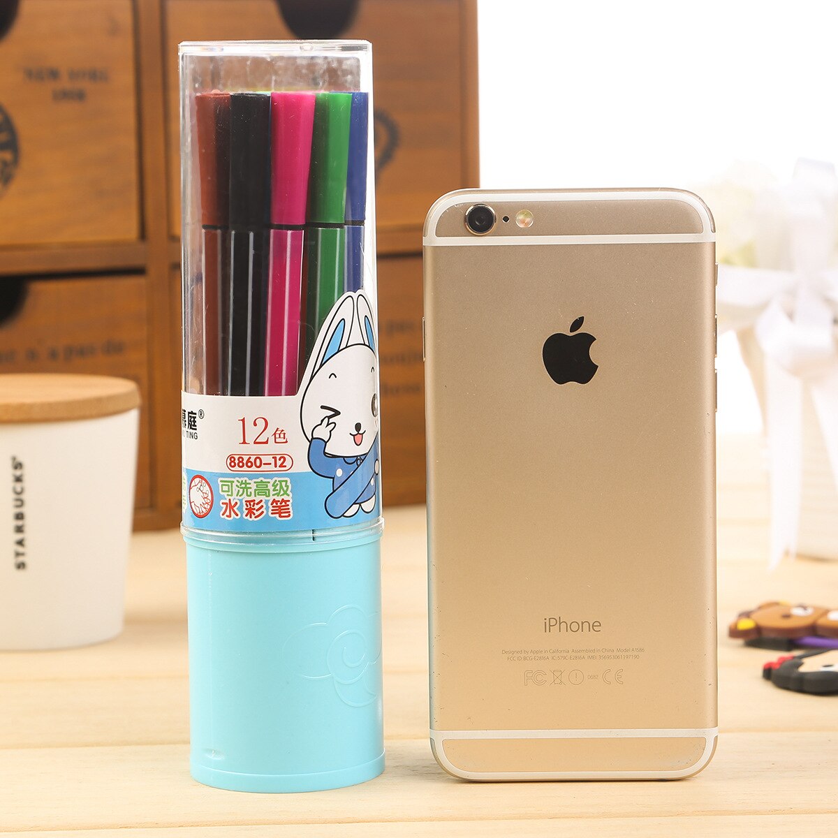 12 color can water wash watercolor pen children painting paintbrush Art supplies Barreled drawing tools Cartoon Graffiti Pen